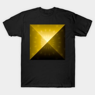 Sacred Geometry 3D Gold Pyramids T-Shirt